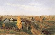 Levitan, Isaak Golden Autumn-village and small town china oil painting artist